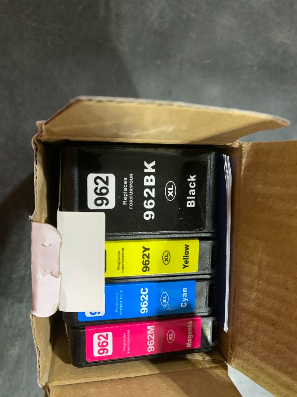 Photo 1 of 962XL Ink Cartridges Combo Pack Replacement for HP 962XL 962 Ink Cartridges, 962xl Black and 962 Color to Work for HP OfficeJet Pro 9010 9012 9014 9015 9016 9018 9020 9022 9025 Printer (BCMY, 4 Pack)