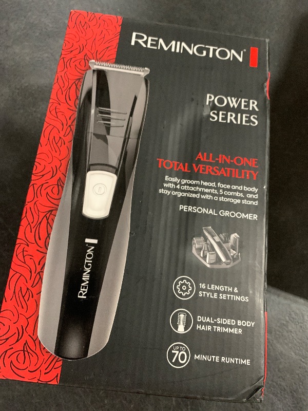 Photo 1 of Remington Head to Toe Advanced Rechargeable Powered Body Groomer Kit, Beard Trimmer (10 Pieces), 6.3 Inch, Black