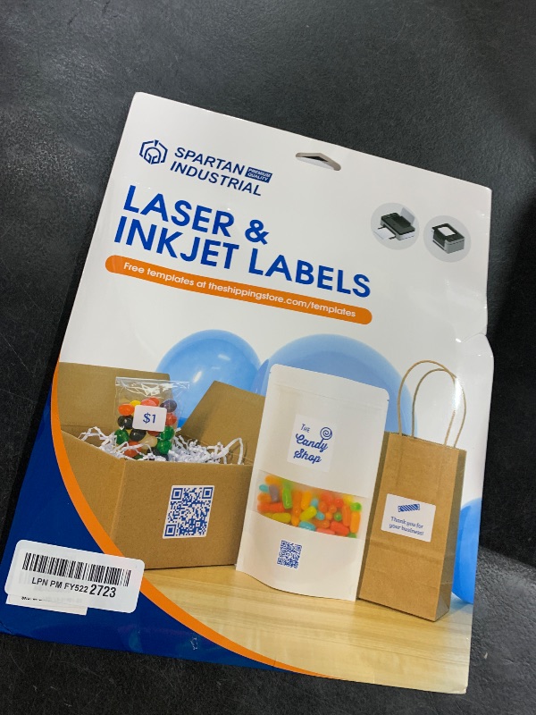 Photo 1 of 1 1/2" X 1" Printable Labels Compatible with Inkjet and Laser Printers - 30 Sheets, 1500 Total Paper Stickers for Return Addresses, UPC and EAN Barcodes - Spartan Industrial Template R004