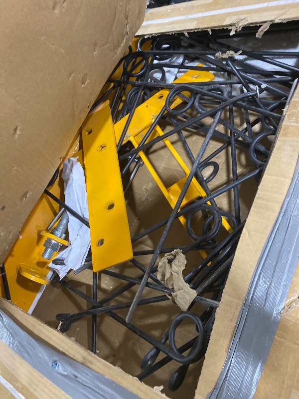 Photo 1 of GarveeLife 72 in Pine Straw Needle Rake, 3 Point Landscape Rake, Powder Coated Steel Spring Tow Behind Rakes, Tractor Attachments for Leaves Straw Grass Attach to Cat 0 Cat 1, Orange