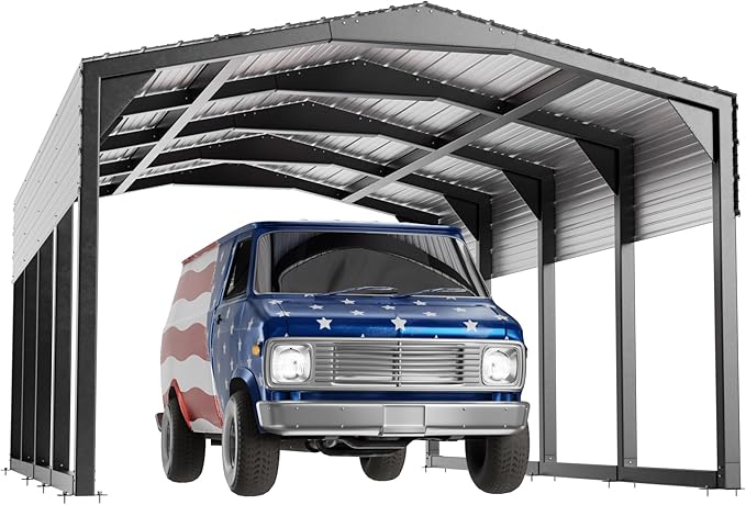 Photo 1 of PARTIAL SET OF 12X20 CARPORT WITH STEEL ROOF 