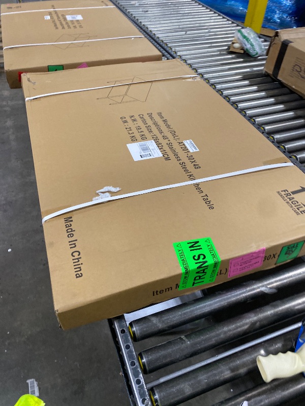 Photo 1 of Derro Stainless Steel Table for Prep & Work, 30x48 in, NSF Metal Commercial Heavy Duty Table with Backsplash and Adjustable Under Shelf and Foot for Restaurant, Home and Hotel