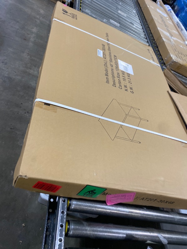 Photo 1 of Derro Stainless Steel Table for Prep & Work, 30x48 in, NSF Metal Commercial Heavy Duty Table with Backsplash and Adjustable Under Shelf and Foot for Restaurant, Home and Hotel