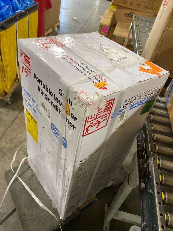 Photo 1 of Gasbye Dual Hose Portable Air Conditioner, [2026 Upgraded] Full DC Inverter Compressor, Energy-Saving 13.6 CEER, Low Noise (45dB), Cools Room up to 500 Sq.Ft., Backlit Remote Control, 14,000BTU, White