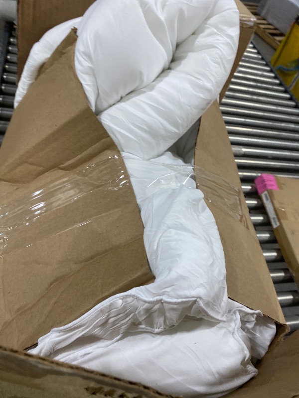 Photo 1 of Mattress Topper King for Back Pain, Extra Thick Mattress Pad Cover, Plush Pillow Top, Deep Elastic Pocket, White