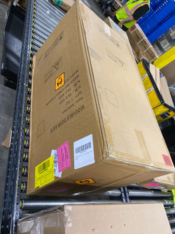 Photo 1 of KAER Heavy Duty 8.6 Cub Dual Door Safe Box with Hidden Lock Box & Removable Shelves - Digital Safe for Home, Office, Hotel and Fireproof Waterproof Document Bag