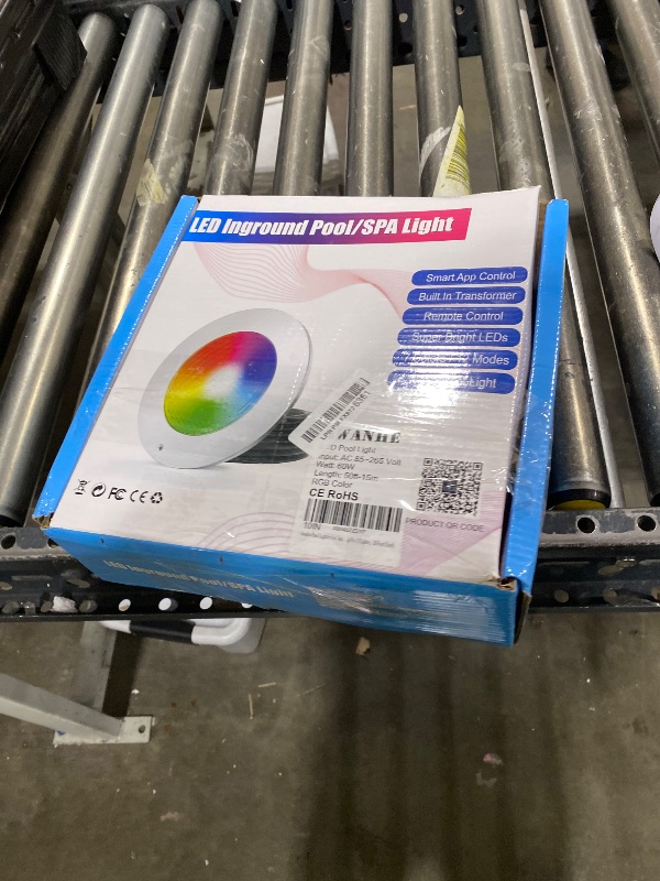 Photo 1 of Pool Lights for Inground Pool, 60W 10 Inch LED Inground Pool Light with Controller, Remote and APP Control for Wet Niche, Color Changing Underwater Swimming Pool Lights with 50 Foot Cord