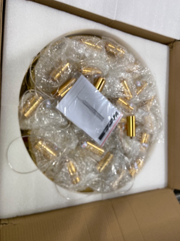 Photo 1 of HAIXIANG 13 Foot High Ceiling Chandelier for Entryway Modern Crystal Lights for Living Room Foyer Flush Mount Sloping Ceiling Pendant Light Fixture Remote Dimmable 24-Lights Black