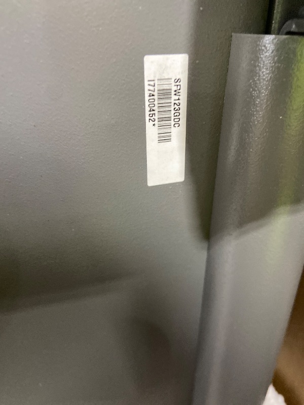 Photo 1 of SentrySafe Waterproof and Fireproof Alloy Steel Digital Safe Box for Home with Code Button Keypad, 1.23 Cubic Feet, 17.8 x 16.3 x 19.3 Inches (exterior), SFW123GDC