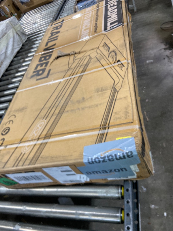 Photo 1 of TRAILVIBER Walking Pad Treadmill with 12% 9-Level Auto Incline, 450 lbs Capacity RGB LED Screen, Smart APP, Bluetooth Speaker Under Desk Treadmill, Compact Treadmills for Home Hiking, Blue Black