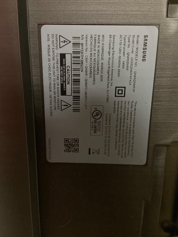 Photo 1 of Samsung 65-Inch Class Neo QLED 4K QN90F Series, Vision AI, Mini LED Smart TV (2025 Model, 65QN90F) Neo Quantum HDR+, Object Tracking Sound+ w/Dolby Atmos, Glare Free, Gaming Hub, Alexa Built-in