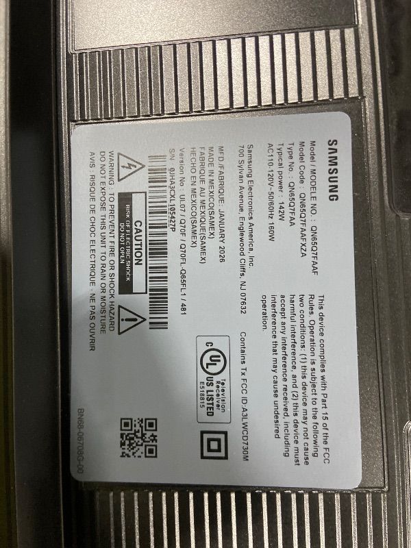 Photo 1 of Samsung 65-Inch Class QLED Q7F Series Samsung Vision AI Smart TV (2025 Model, 65Q7F) Quantum HDR, Object Tracking Sound Lite, Q4 AI Gen1 Processor, 4K upscaling, Gaming Hub, Alexa Built-in