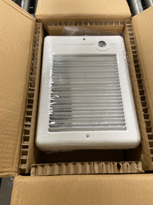 Photo 1 of Com-Pak Electric Wall Heater Complete Unit with Thermostat (Model: CSC202TW, Part: 67507), 6825/5120 BTU, 240Volt, 2000Watt, White Wall Mounted Heater