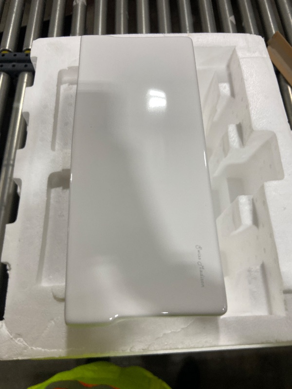 Photo 1 of FOR PARTS ONLY - Swiss Madison Concorde One-Piece 14" Rough-in 1.28 GPF Left-Hand Flush Square Toilet in Glossy White