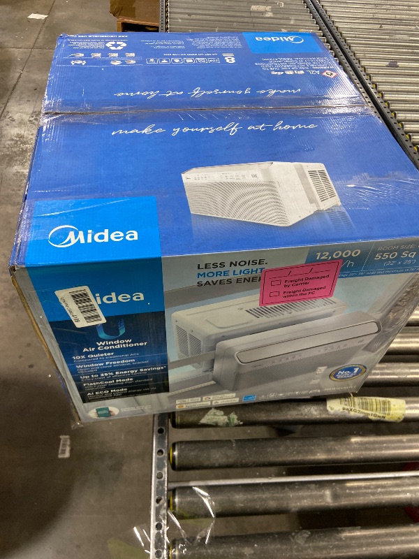 Photo 1 of Midea 12,000 BTU U Shaped Smart Inverter Window Air Conditioner - Cools 550 Sq Ft, Ultra Quiet with Open Window Flexibility - Alexa/Google Assistant Compatible - 35% Energy Savings, Remote (Updated)
