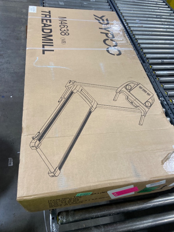 Photo 1 of YPOO Treadmills for Home with Incline, Auto Foldable Running Treadmills, 8.0 MPH Walking Pad Treadmill with Bluetooth, 300 lbs Weight Capacity Quiet