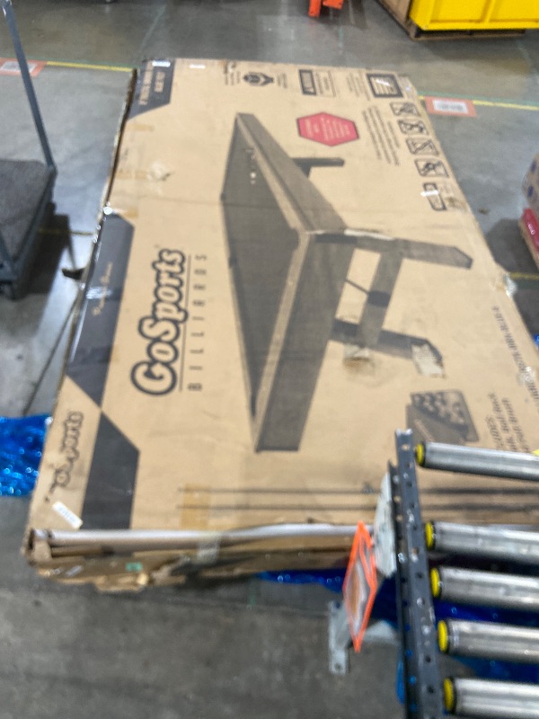 Photo 1 of GoSports 8 ft Pool Table with Wood Finish - Modern Billiards Table with 2 Cue Sticks, Balls, Rack, Felt Brush and Chalk - Choose Your Style