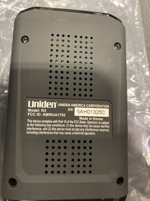 Photo 1 of Uniden R3 EXTREME LONG RANGE Laser/Radar Detector, Record Shattering Performance, Built-in GPS w/ Mute Memory, Voice Alerts, Red Light & Speed Camera Alerts, Multi-Color OLED Display , Black