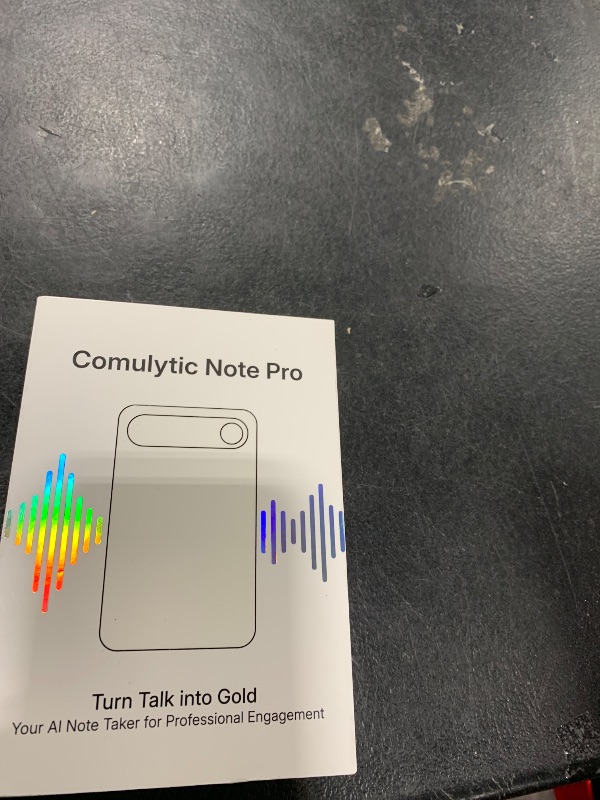 Photo 1 of Comulytic Note Pro AI Voice Recorder, Unlimited Transcribe & Summarize, AI Note Taking Recording Device w/Case, App Control, 113 Languages for Calls, Meetings, Lectures, Interviews, Black