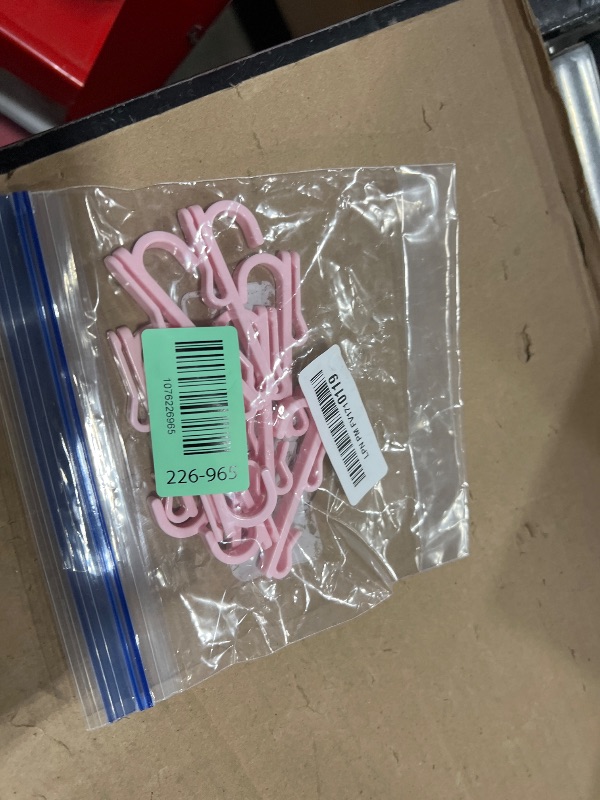 Photo 1 of uxcell 10 Grid Wall Hooks, 2.8 Inch Grid Wall Panel Plastic Utility Hook, Shelf Hooks for Garage Store Warehouse Shop Home Hanging, Pink