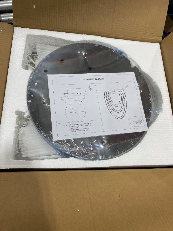 Photo 1 of Vinilky Modern Crystal Ceiling Light Chandelier, Flush Mount Lighting Fixture Pendant Ceiling Lamp Light for Living Room Bedroom Dining Room Hallway