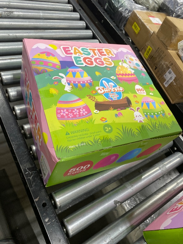 Photo 1 of [12 Surprise Golden Eggs] 500 Pack 2.3 Inch Plastic Easter Eggs, Empty Easter Eggs Fillable, Bright Colors Plastic Eggs Bulks for Easter Hunt, Easter Party Favor, Basket Stuffers Fillers