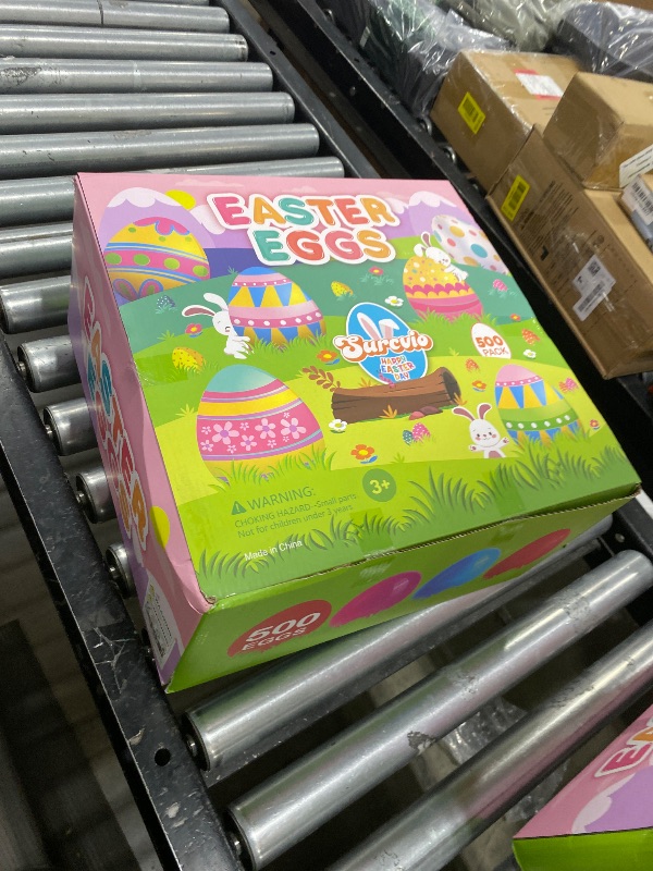 Photo 1 of [12 Surprise Golden Eggs] 500 Pack 2.3 Inch Plastic Easter Eggs, Empty Easter Eggs Fillable, Bright Colors Plastic Eggs Bulks for Easter Hunt, Easter Party Favor, Basket Stuffers Fillers