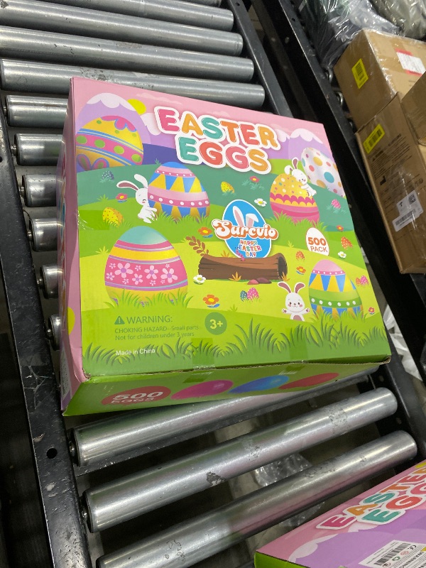 Photo 1 of [12 Surprise Golden Eggs] 500 Pack 2.3 Inch Plastic Easter Eggs, Empty Easter Eggs Fillable, Bright Colors Plastic Eggs Bulks for Easter Hunt, Easter Party Favor, Basket Stuffers Fillers