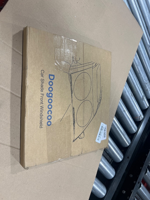 Photo 1 of [Upgrade] DooGooCoo Windshield Sun Shade - Medium, Sunshade for Car Windshield [100% Sunlight & UV Block] Car Sun Shade Windshield Protect & Keep Car Cooler Foldable Front Windshield Shade (64x32 in)
