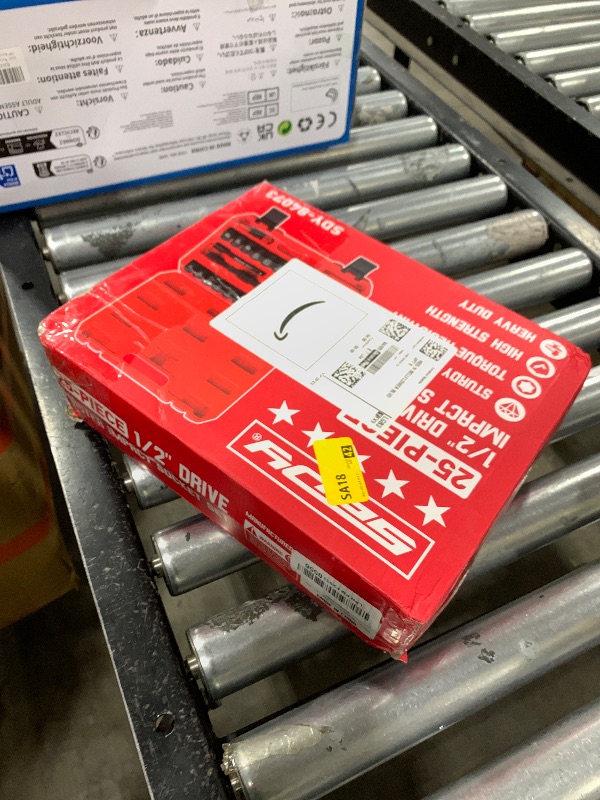 Photo 1 of 1/2" Drive Socket Wrench Set: 25-Piece SAE & Metric Impact Socket Ratchet Wrench Tool Set Socket Assortment with Storage Box for Repair Mechanic Garage