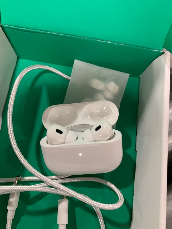 Photo 1 of Apple AirPods Pro (2nd Generation) with MagSafe Charging Case (USB-C) (Renewed Premium)