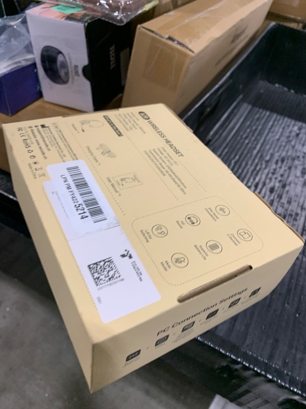 Photo 1 of Trucker Bluetooth Headset, Wireless Headset with Mic, Bluetooth Headsets with Dual Noise Cancelling Microphone & Mute Button, 55Hrs Working Time PC Headsets for Cell Phones, Computer, Truck Driver