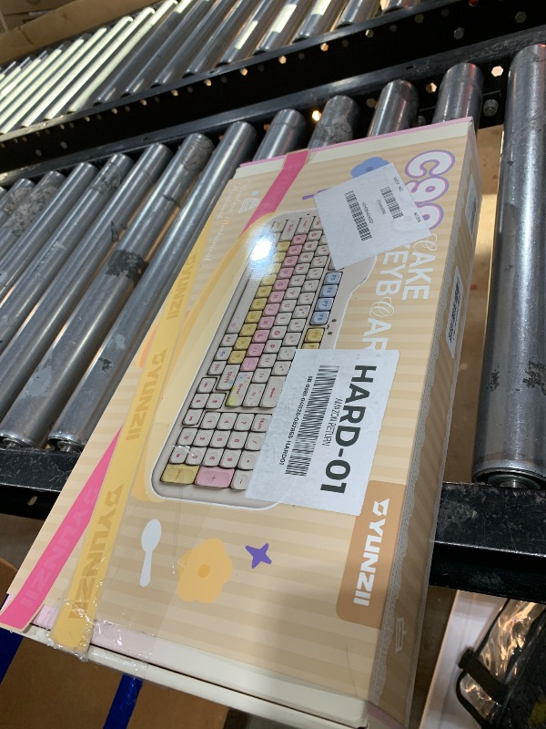 Photo 1 of YUNZII C98 Wireless Mechanical Keyboard with Number Pad,99 Key BT5.0/2.4G/USB-C Hot Swap Gasket Mount with PBT MOA Keycaps,Custom RGB,Cute Cake Keyboard for Win/Mac (Beige, Candy Linear Switch)