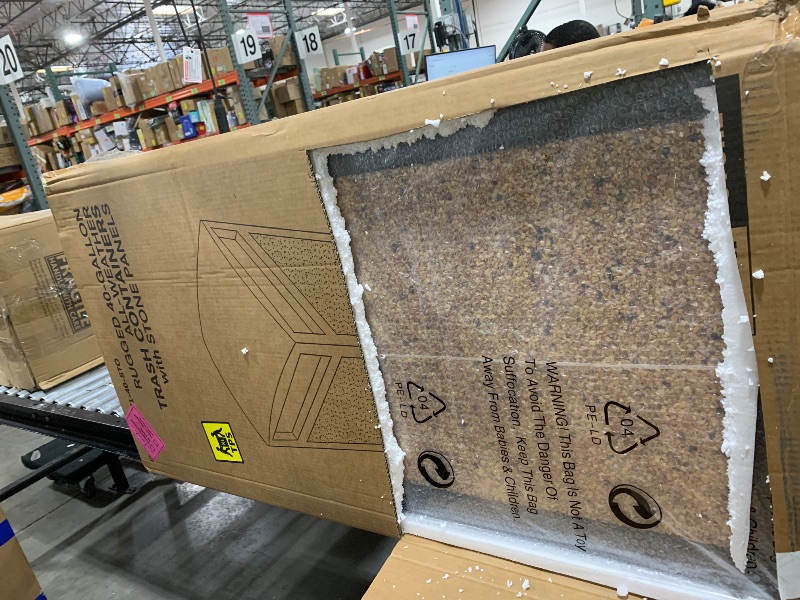 Photo 1 of Alpine Industries Rugged 40-Gallon All-Weather Outdoor Recycle Bin Trash Can Container (Without Ash Tray, Stone Panels) (B07CY63BNT)