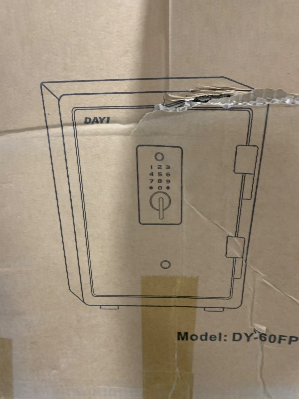 Photo 1 of DAYI Fireproof Safe, 3.0 Cubic Feet Biometric Fingerprint Fire Proof Safes Box for Home Documents Money, Digital Touchpad Security Safe Dual Alarm System - DY-60FP
