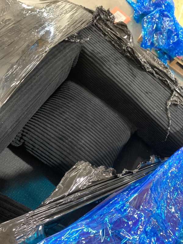 Photo 1 of BLACK COUCH/LOVESEAT (BONELESS/CLOUD STYLE)