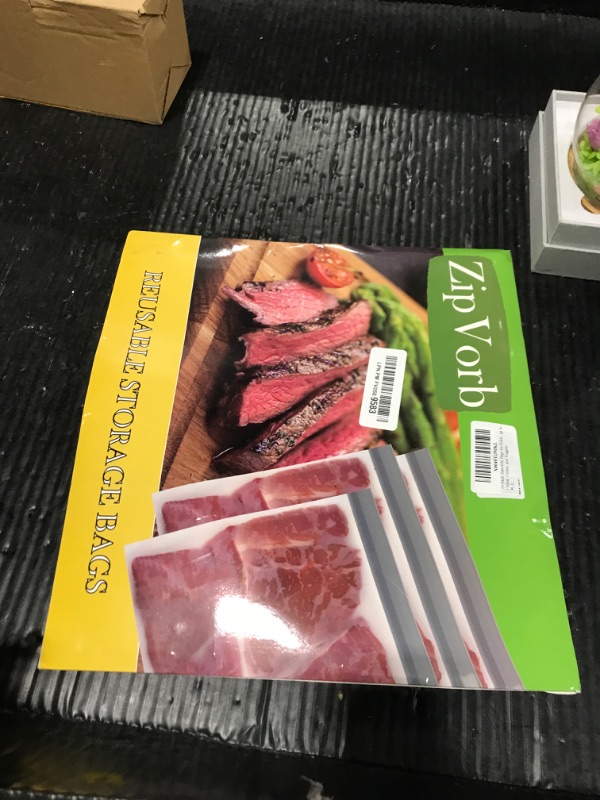 Photo 1 of 10-Pack Reusable Bags for Kitchen Organization - Dishwasher Safe, BPA-Free, and Leakproof - Includes 2 Gallon, 6 Sandwich, and 2 Snack Bags for Meat, Cereal, and Veggies