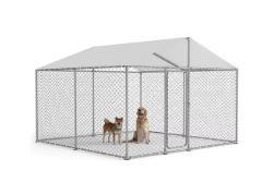 Photo 1 of Dog Kennel 10x10x6FT, Outdoor Dog Fence for Backyard, Heavy Duty Fence Run With Waterproof UV-Resistant Cover