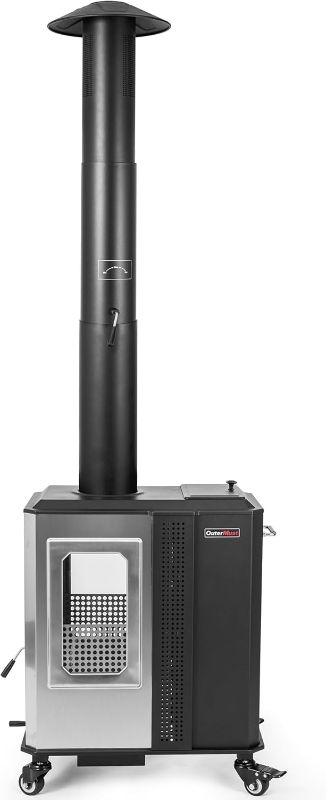 Photo 1 of 110,000 BTU Pellet Patio Heater for Outdoor Use with Glass Window and Pellet Hopper Ideal for Backyard Balcony 6-8 people
