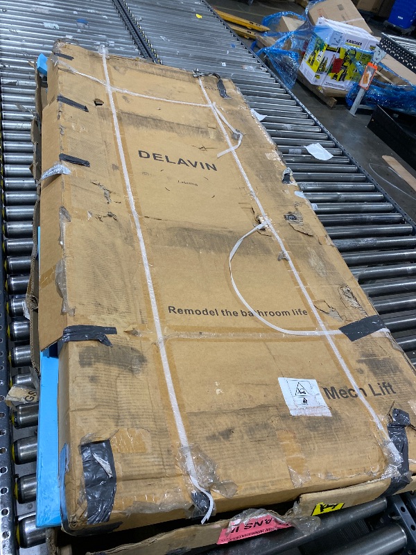 Photo 1 of DELAVIN Frameless Glass Shower Door Smooth Sliding Shower Door with 5/16" Tempered Ultra-Clear Glass
