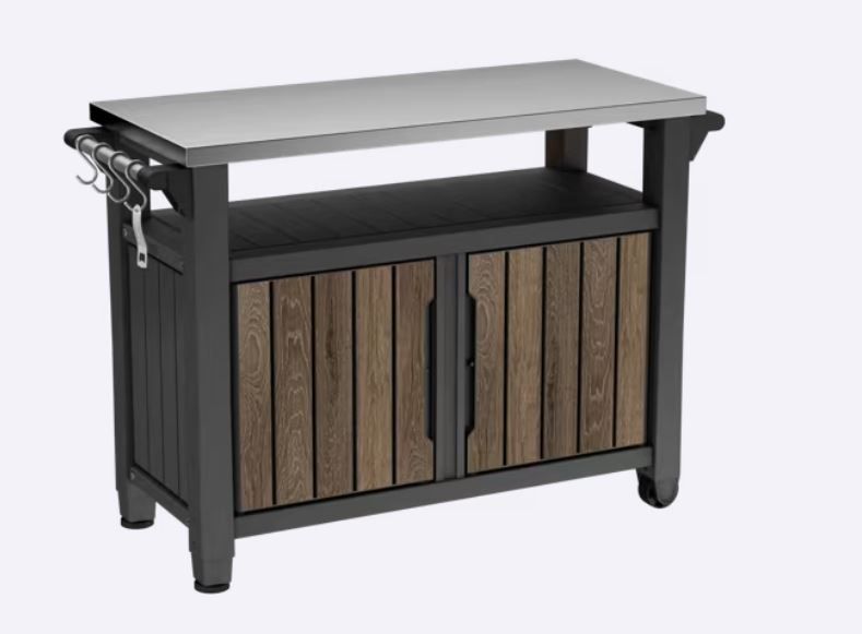 Photo 1 of Signature Unity XL Outdoor Kitchen Cart with Storage - Walnut Brown