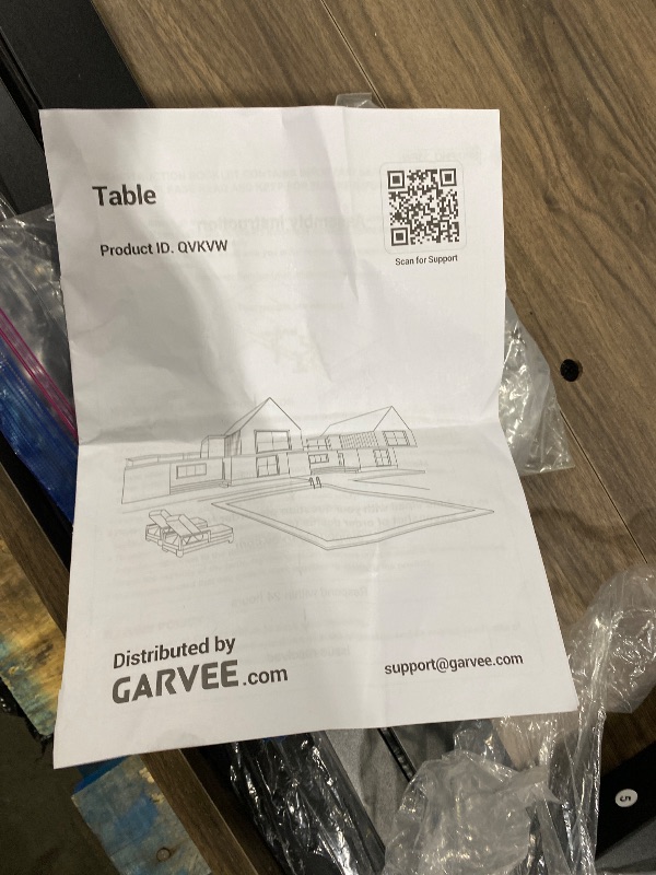 Photo 1 of TABLE ONLY Garvee 78.7" Large Rectangle Dining Table for 6-8 People, Kitchen Table with Sturdy Metal Legs, Modern Industrial Dinner Table for Living Room, Office, Brown
