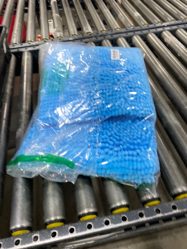 Photo 1 of Muddy Mat® | Super Absorbent Door Mat Indoor, Microfiber Quick Dry Chenille Entryway Rug, Non-Slip Front Door Mat, Indoor Mats for Entryway, Machine Washable Pet Rug, Sky Blue 24"x60"