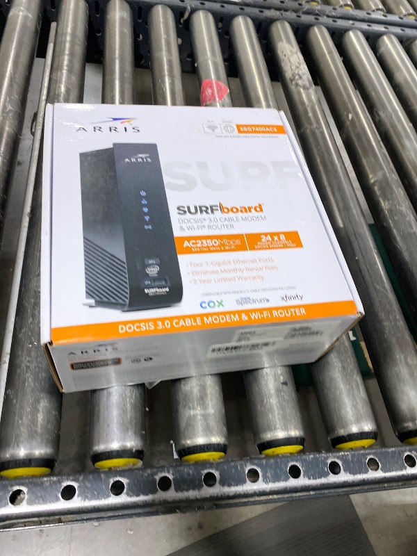 Photo 1 of ARRIS (SBG7400AC2) - Modem Router Combo - Fast DOCSIS 3.0 & AC2350 WiFi, [Check with your provider for compatibility], Four 1 Gbps Ports, Up to 960 Mbps Max Internet Speed