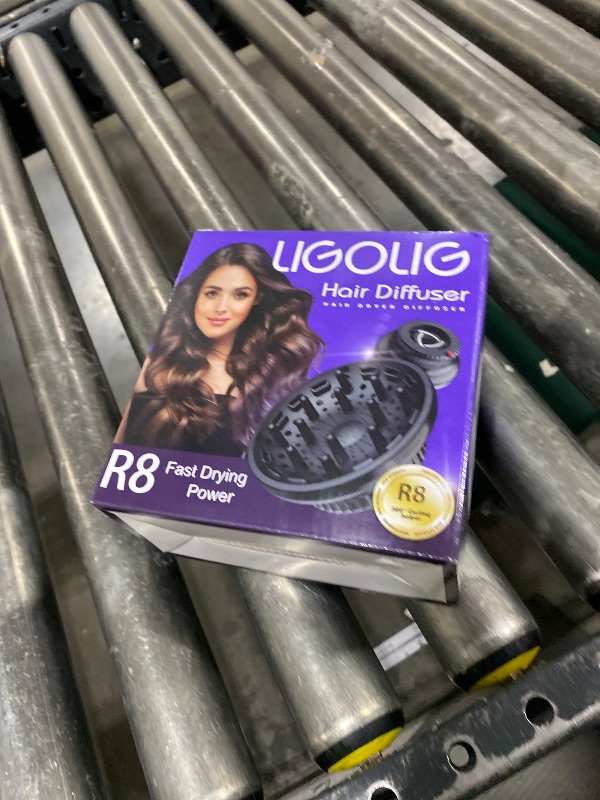 Photo 1 of LIGOLIG Hair Difuser Attachment Universal Diffuser Hair Dryer for 1.4-inch to 2.4- inch Blow Dryer, Hair Diffuser for Curly Hair and Natural Wavy Hair (Black)