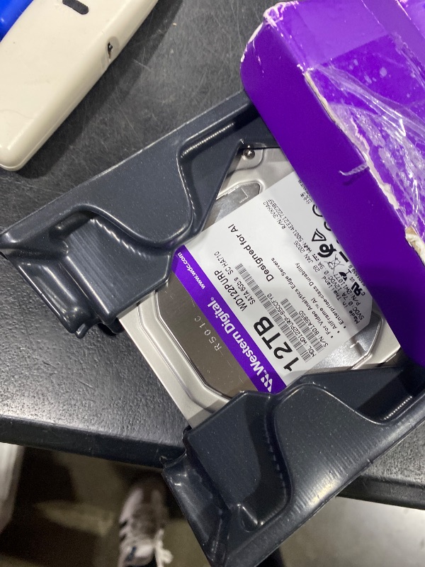 Photo 1 of Western Digital 12TB WD Purple Pro Surveillance Internal Hard Drive HDD - SATA 6 Gb/s, 512 MB Cache, 3.5" - WD122PURP