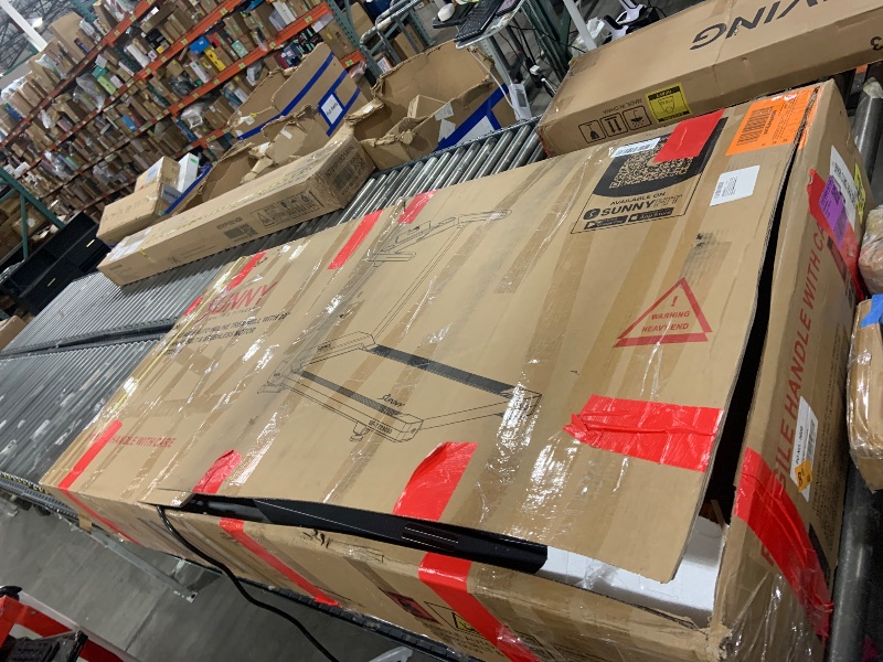 Photo 1 of Sunny Health & Fitness Foldable 15 Level Auto Incline Treadmill, 20" Wide Running Belt, Quiet Brushless, Digital Display, 300 LB Weight Capacity, SunnyFit App Bluetooth Connection- SF-T723030