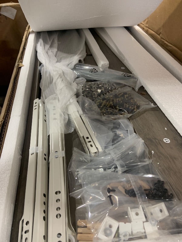 Photo 1 of Garvee TV Stand for 75 Inch TV, Mid-Century Modern Entertainment Center with Storage Drawer,70" TV Console Media Cabinet with Open Shelves, for Living Room, Gray
