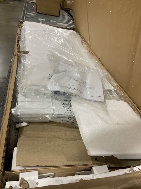 Photo 1 of Seventable Twin Bed Frame with 4 Storage Drawers, Charging Station & LED Lights, Upholstered Headboard with 2-Tier Shelves, Metal Platform Bed, No Box Spring Needed, Noise-Free, White