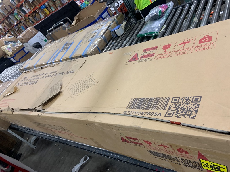 Photo 1 of Merax Modern King Upholstered Bed Frame with Wingback, Linen Low Platform Bed, No Box Spring Needed Beige